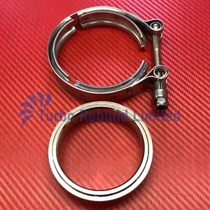 3" Turbo V-Band Downpipe Clamp & Flange fits Garrett GT & GTX Turbocharger - Picture 1 of 6