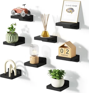 Small Floating Shelves Wall Mounted, 4 Inch Wood Shelf for Decoration and Storag - Picture 1 of 12