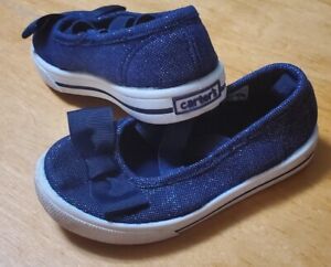Carter's Toddler Girls Shoes Size 6 Glittery Blue