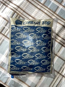 Vintage SILKIES CONTROL TOP  Support Legs PANTYHOSE Dark Navy Size Medium - Picture 1 of 7