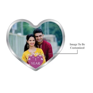 Anniversary Gift Personalised Silver Coin / Married Couple Customized Coin 999 - Picture 1 of 4