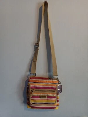 Tyler Rodan Multi Color Striped Crossbody Bag Pocket Book Spring Summer Rare - Image 1 of 4