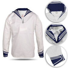 Genuine German Army Shirt Longsleeve Bundeswehr Navy Marine Jacket White Collar
