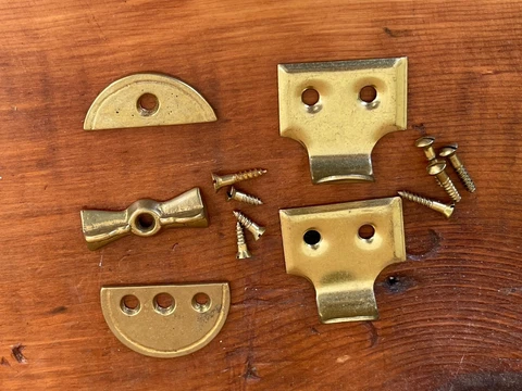 NOS Brass Vintage BOW TIE TURN LATCH CUPBOARD METAL HARDWARE and Other  #1031 Cover
