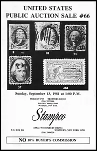 AUCTION CATALOG: STAMPCO #66, SEPTEMBER 13 1981, 553 LOTS, ALL U.S., 28 PAGES - Picture 1 of 1