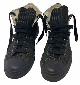 Converse Unisex Chuck Taylor Sneakers Black White Pinstripe High Top M 10 W 12