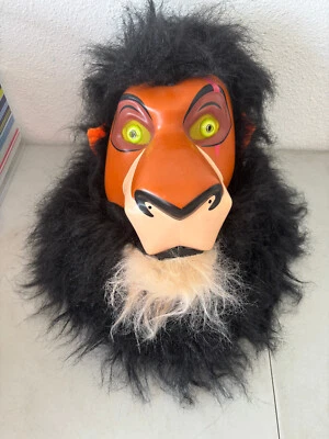 RARO Disney Rei Leão Cicatriz Boca Movedor Máscara Vestir Fantasia Halloween Acessório - Imagem 1 de 4