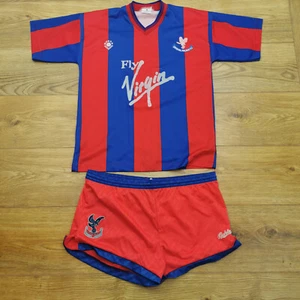 Bukta Crystal Palace Football Shirt Home 1988 1990 Vintage 34 36 Shorts Red Blue - Picture 1 of 24
