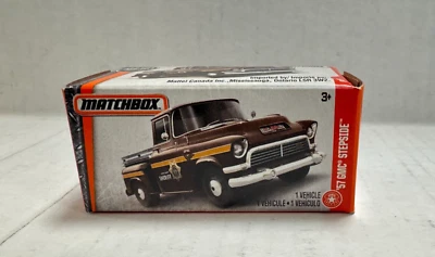 Matchbox 2017 Power Grabs #80 '57 GMC® Stepside™ marrón/boone county/sin usar, en caja Foto 1 de 4