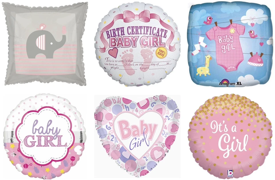 Baby Girl Pink 18" Balloons It's A Girl Foil Mylar Baby Shower Party Balloons  C - Image 1 of 1