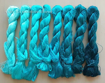 8bundles 100%natural mulberry silk,hand-dyed suzhou embroidery silk floss/thread - Image 1 of 4