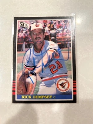 1985 Donruss, Rick Dempsey auto autograph signed - Image 1 of 2