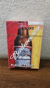 Carte da gioco Budweiser. Nuovo e sigillato nella confezione originale. Vintage - Foto 1 di 4