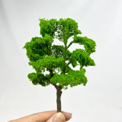 2PC HO/OO Scale 10-14cm Spring Street Trees Miniature Forest Plants For Model - Image 1 of 2