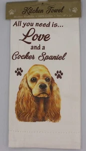 Küche Geschirrtuch Hunderasse All You Need Is Love And A Cocker Spaniel - Bild 1 von 1