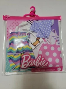 Barbie Moden 2er Pack Kleidung Set Outfits Puppe rosa gepunktet Pullover cc1 - Bild 1 von 3