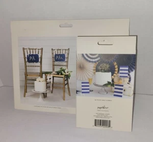 Wedding Decorations Chair Signs Navy Mr. & Mrs. and 24 Table Numbers Set of 2 - Bild 1 von 12