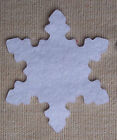 FELT x12 SNOWFLAKES Solid 5cm die cut Christmas Ornaments Appliqus Frozen Elsa