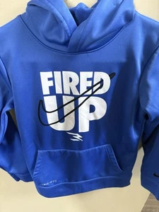 Nike Boys Youth By Russell Wilson Hoodie Youth M (10-12) Blue Fired Up EUC A22 - Picture 1 of 5