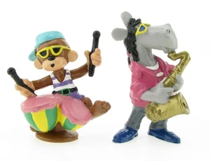 Bully - Monos y caballos con tambor y saxofón - Banda - Músico - Figura de cómic - Imagen 1 de 3