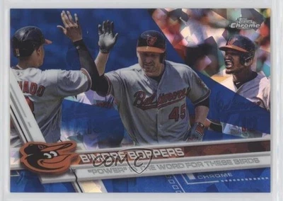 2017 Chrome Sapphire Edition Checklist /250 Manny Machado Mark Trumbo Adam Jones - Image 1 of 2