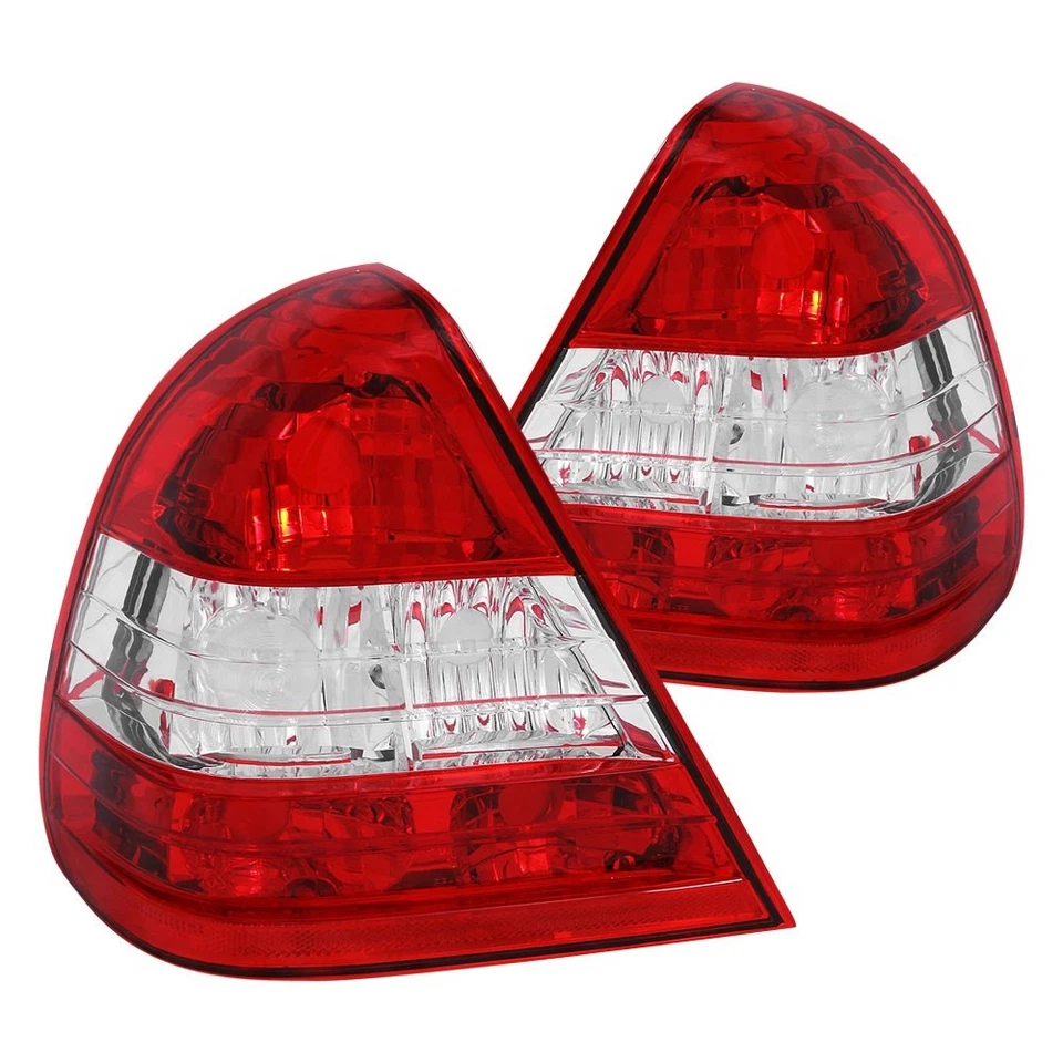 For Mercedes-Benz C43 AMG 98-00 Tail Lights Driver & Passenger Side Chrome/Red Foto 1 de 3