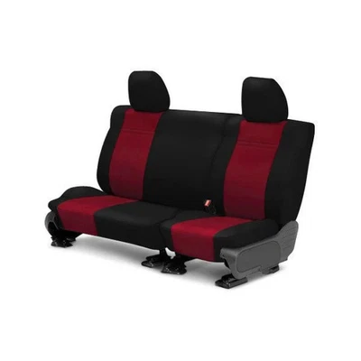 Fundas de asiento personalizadas negras y rojas para Toyota Highlander 14-19 NeoSupreme tercera fila Foto 1 de 3