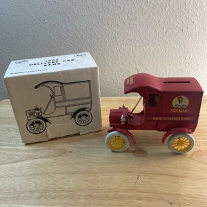 1989 Ertl Collector Bank 1905 Fords First Delivery Truck/car Sunmaid Raisins - Bild 1 von 9