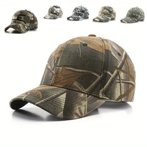 Adjustable Camouflage Baseball Cap Hunting Hat Army Airsoft Leaf Camo UK stock - Picture 1 of 17