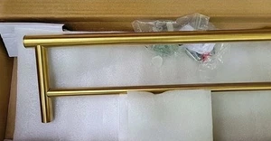New Kohler 14375-2MB Purist 24" Double Towel Bar Rail Moderne Brass MSRP $363 - Picture 1 of 5
