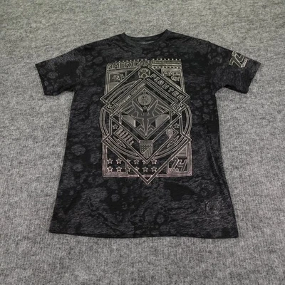Camiseta American Fighter Para Hombre Mediana Negra Atlética Gráfica Burnout Camiseta Foto 1 de 4