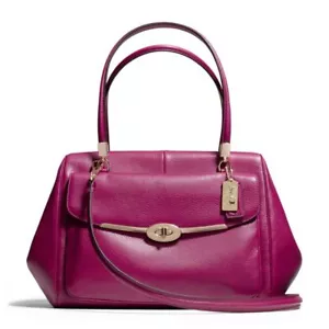 Neu mit Etikett Coach 25170 Madison North South Cranberry große Ledertasche Schultertasche - Bild 1 von 5