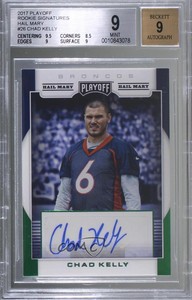 2017 Panini Playoff Signatures Hail Mary Chad Kelly BGS 9 MINT Rookie Auto RC