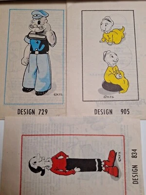 Doll 12-18" Popeye Olive Oil Sweet Pea Sewing Pattern Mail VTG 729 905 834 Lot - Image 1 of 4