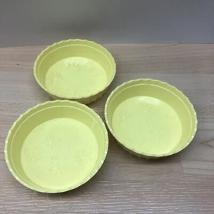 Vintage Plastic Drink Coaster Favor Containers 3 Yellow  Hoffman Not Ashtray - Picture 1 of 3