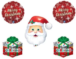 SANTA MERRY CHRISTMAS & Gifts Party Balloons Decorations Supplies Parade School - Picture 1 of 1