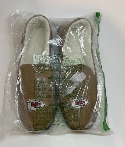 KANSAS CITY CHIEFS - Slippers, Men Large, FOCO Brand New Cover