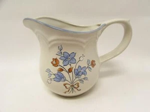 Bluet by Cordella Creamer Blue & White Floral, Scalloped, Blue Trim  b147 - Picture 1 of 2