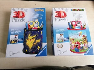 COPPIA DI PUZZLE 3D POKEMOON SUPERMARIO NUOVI IMBALLATI - Foto 1 di 5
