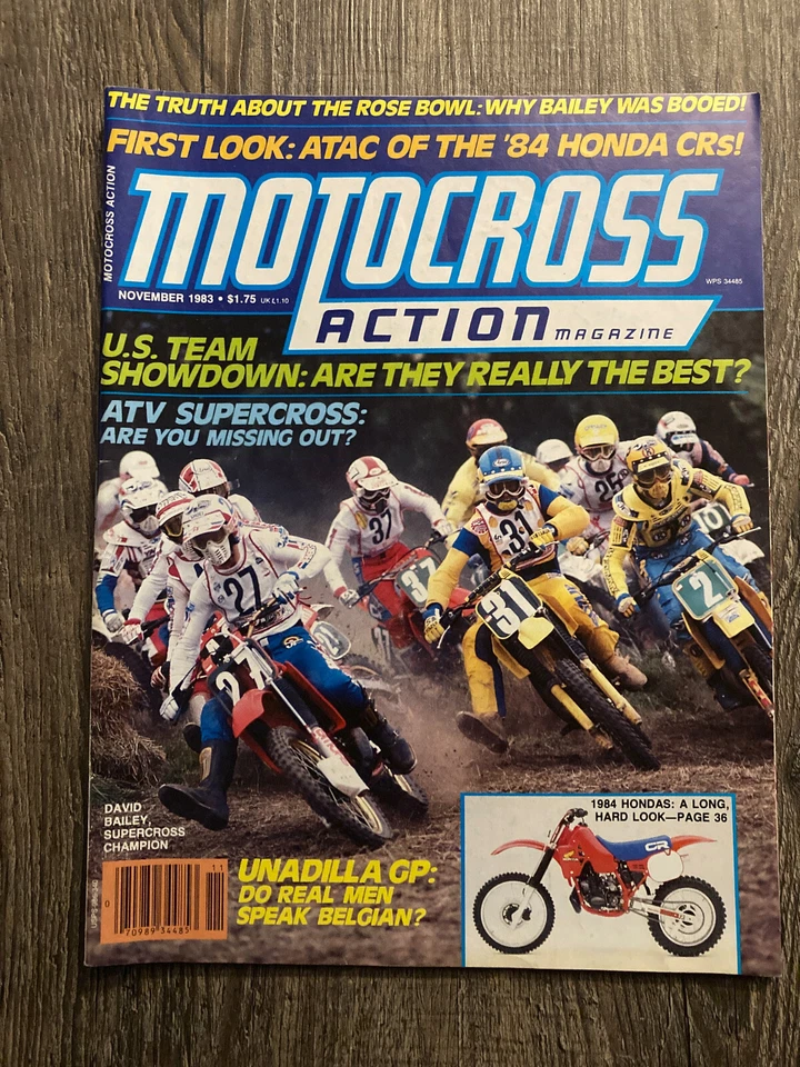 Motocross Action Magazine - November 1983 - David Bailey Honda ATV Supercross - Image 1 of 1