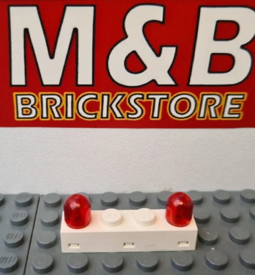 Lego City Technic Power Functions light & sound Licht Stein 1x4 weiß/Rot   #93# - Bild 1 von 2