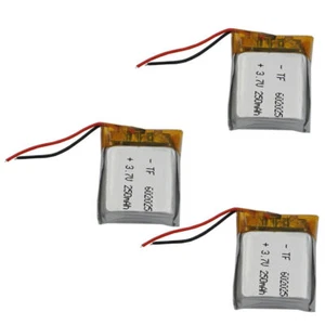 3pcs 3.7V 250mAh 0.925Wh Li-Polymer Rechargeable Replacement Li Battery 602025 - Picture 1 of 3