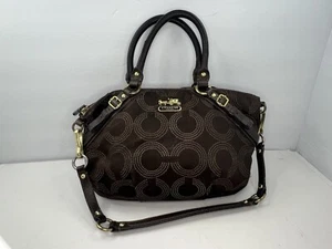 Coach Madison Sophia OP Art Dot Brown Convertible Shoulder Bag H1093-15935 - Picture 1 of 14
