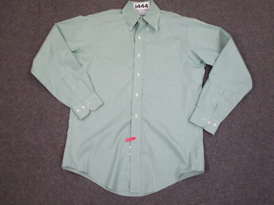 Brooks Brother Shirt Men 14.5 33 Greeb Micro Houndstooth Button Up Classic - Image 1 of 4