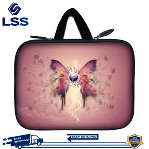 6" 7" 8" Tablet eBook Bag Case Sleeve Apple iPad Mini Galaxy Nexus Kindle Wings - Picture 1 of 3