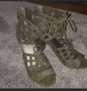 G By Guess Lace Front Gladiator Sandals