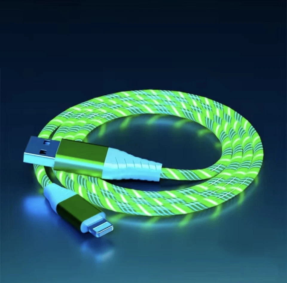 Glowing LED Charging Cable Mobile Phone Charging Cable USB Cable For IPhones - Image 1 of 1