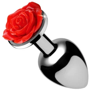 HY Red Rose Anal Plug - Medium - Picture 1 of 2