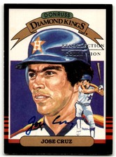 *CORNER WEAR* 1985 Diamond Kings Recollection Collection Jose Cruz Auto 39/59