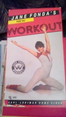 Jane Fonda's New Workout 1985 VHS beginner & advanced exercise classes RARE OOP - Image 1 of 3